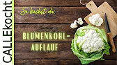 Blumenkohl Auflauf mit Käse und Schinken überbacken