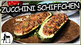 Gratinierte Zucchini Schiffchen mit Hackfleisch