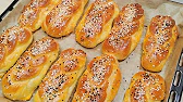 Luftige mit Käse gefüllte Hefeteig-Brötchen