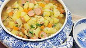 erwärmende Kartoffelsuppe mit Wienerwürstchen