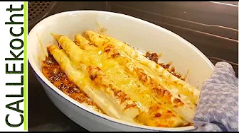 Überbackener Spargel im Ofen